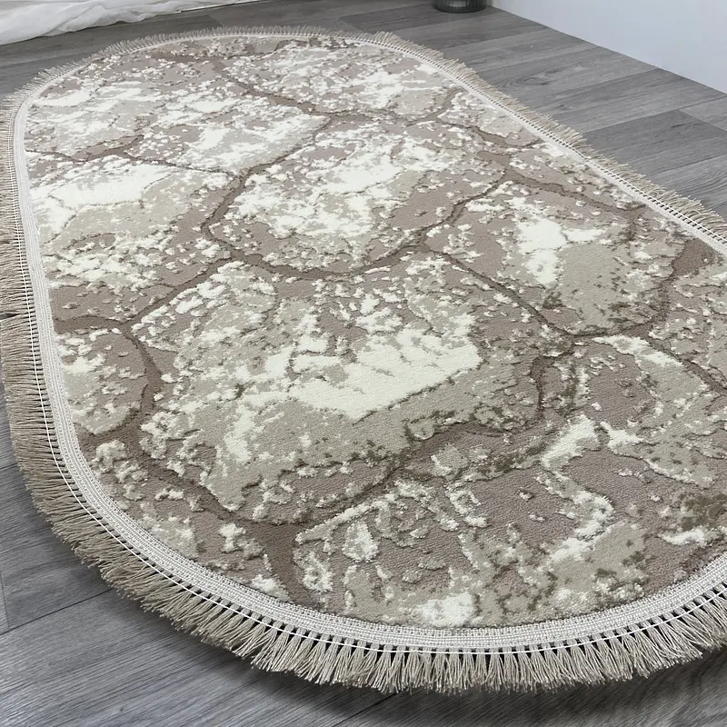 Килим з комбінованим ворсом и термоусадкой Glacia BEIGE 08148A