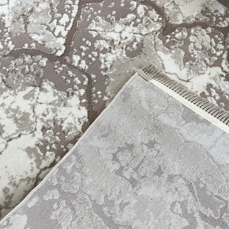 Килим з комбінованим ворсом и термоусадкой Glacia beige 08148A