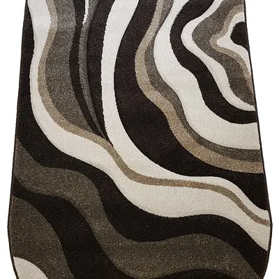 Килим з художньою стрижкою Tropica DARK BROWN 8562C