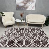 Килим з невисоким ворсом Vortex Бежевий з коричневим 2740G A.KAHVE / KREM