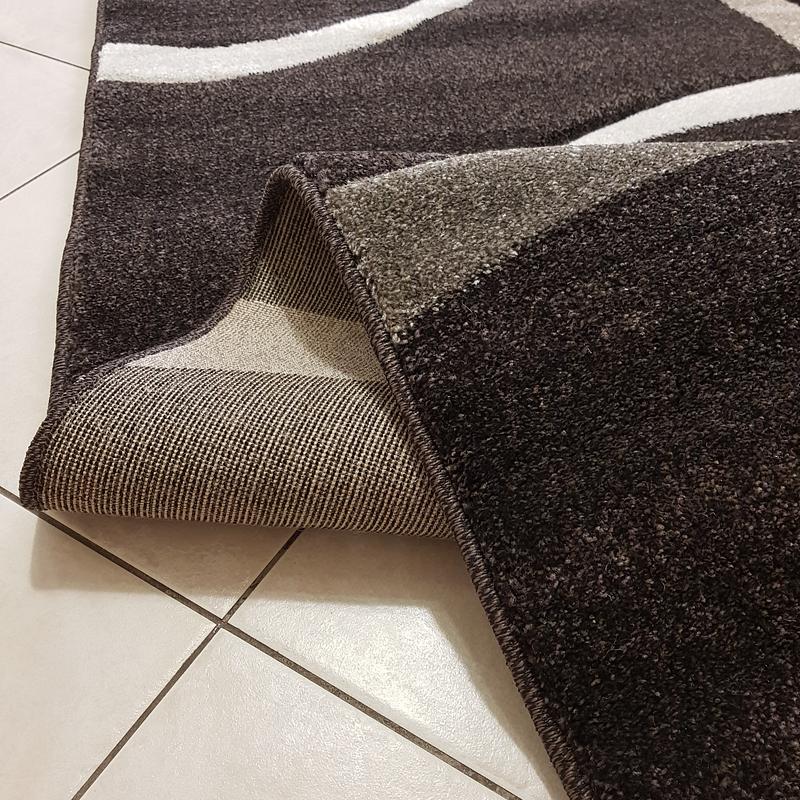 Килим з художньою стрижкою Tropica DARK BROWN D508A