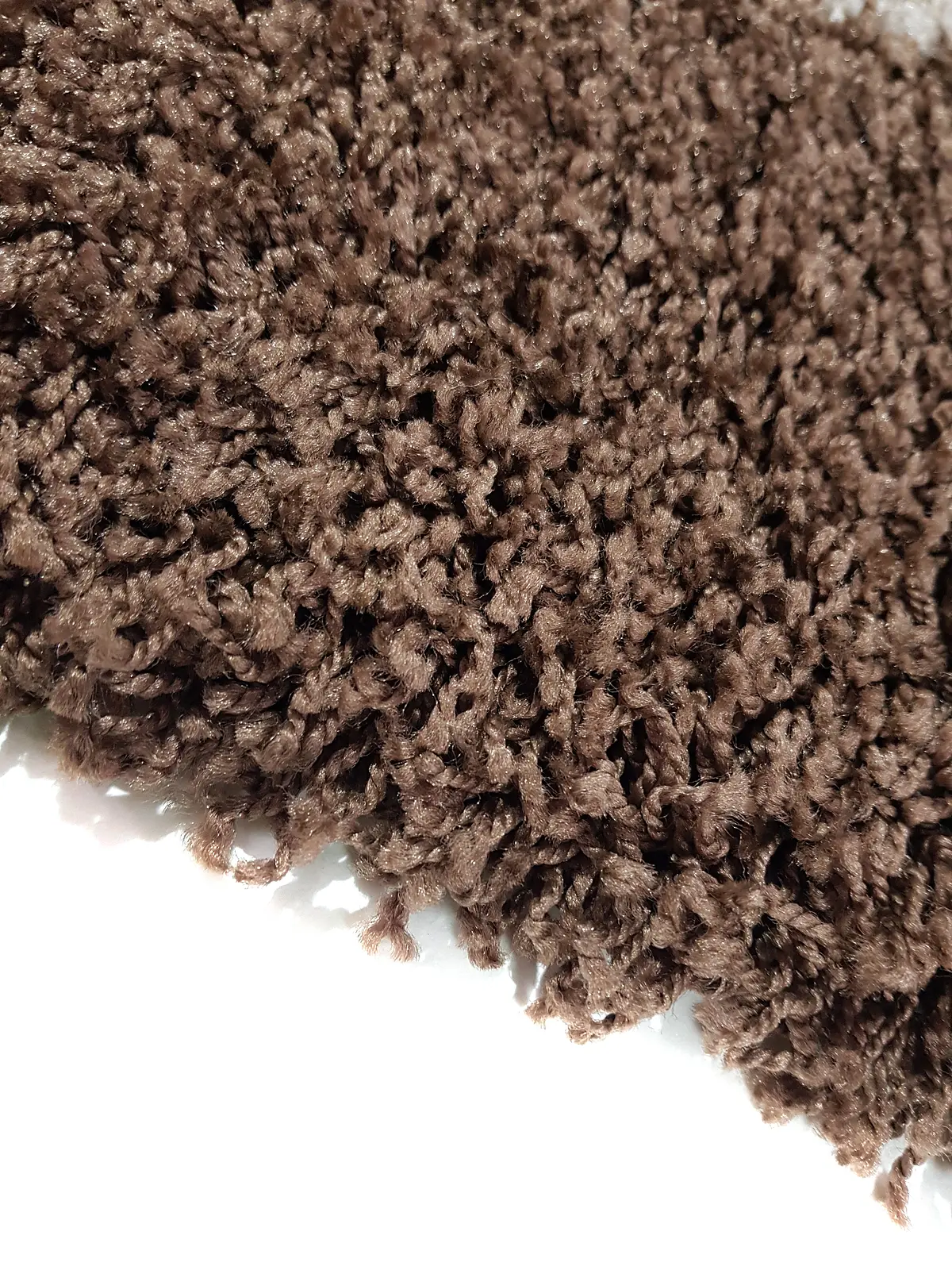Пухнастий килим Plumis Lux DARK BROWN 7368A