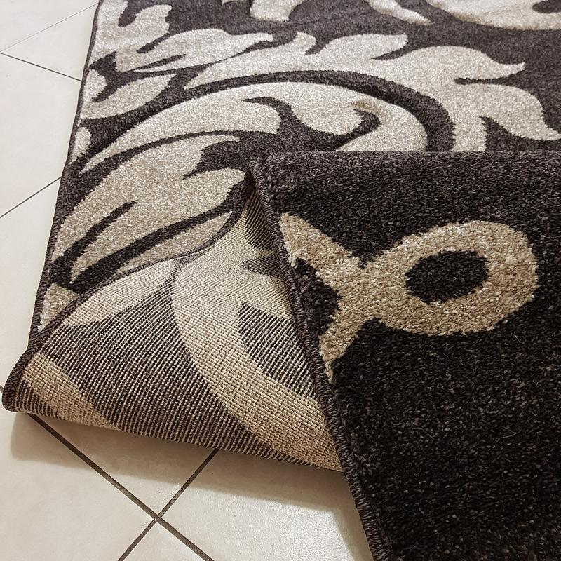 Килим з художньою стрижкою Tropica DARK BROWN C586A
