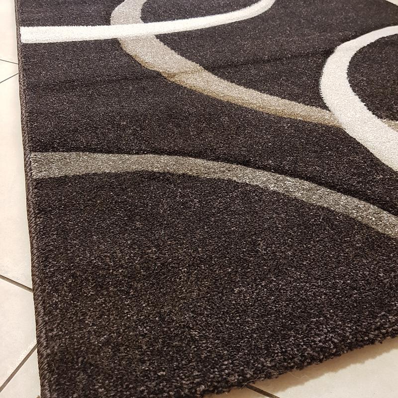 Килим з художньою стрижкою Tropica DARK BROWN D508A