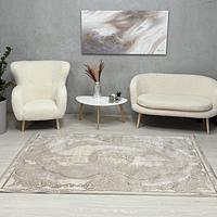 Килим з комбінованим ворсом и термоусадкой Glacia beige 08352A