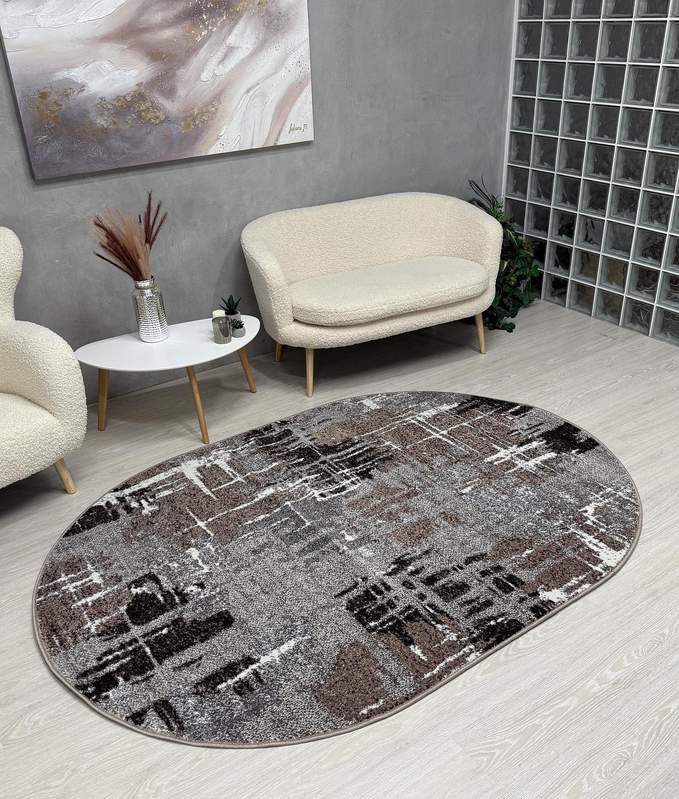 Килим з невисоким ворсом Mara сірий Gray 24037/123