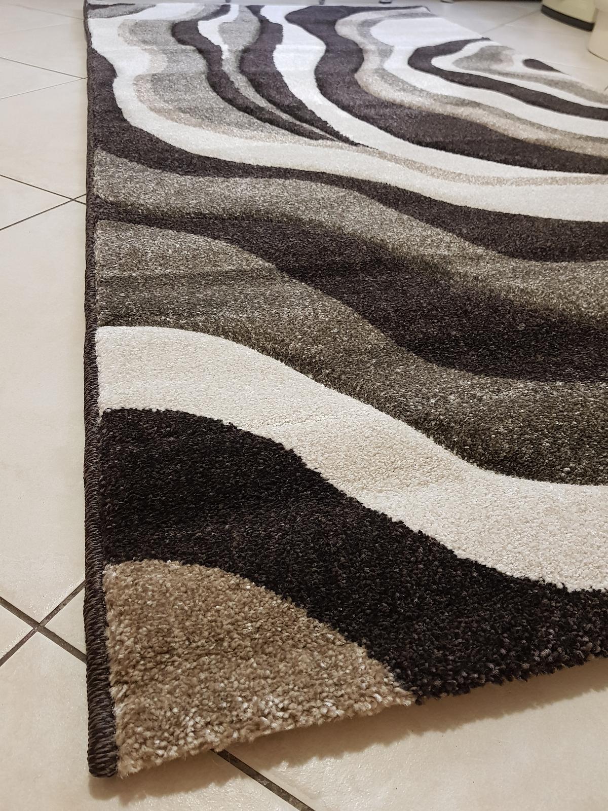 Килим з художньою стрижкою Tropica DARK BROWN 8562C