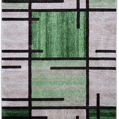Килим фризе з невисоким ворсом Macio Beige\Green 02239A