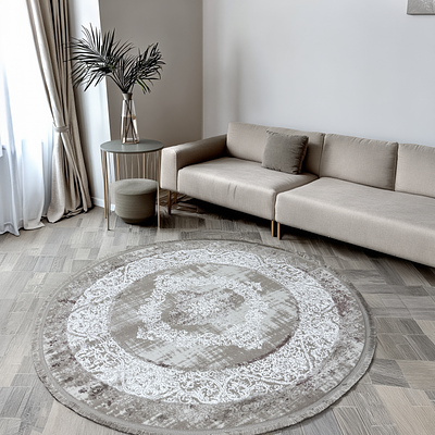 Килим з невисоким ворсом Vortex Бежевий з коричневим 4640A KAHVE / A.KAHVE