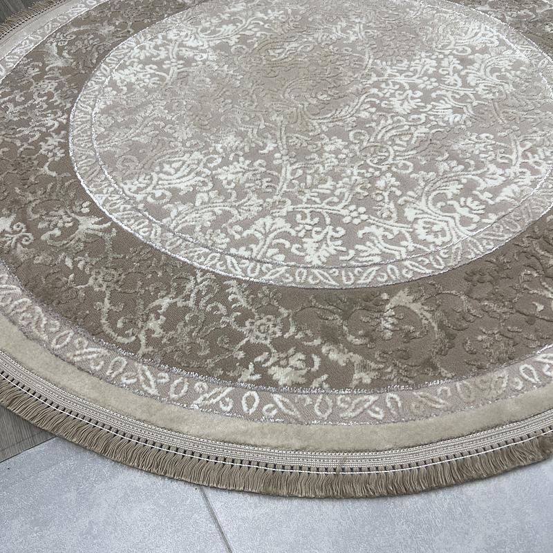 Килим з комбінованим ворсом и термоусадкой Glacia BEIGE 03977A