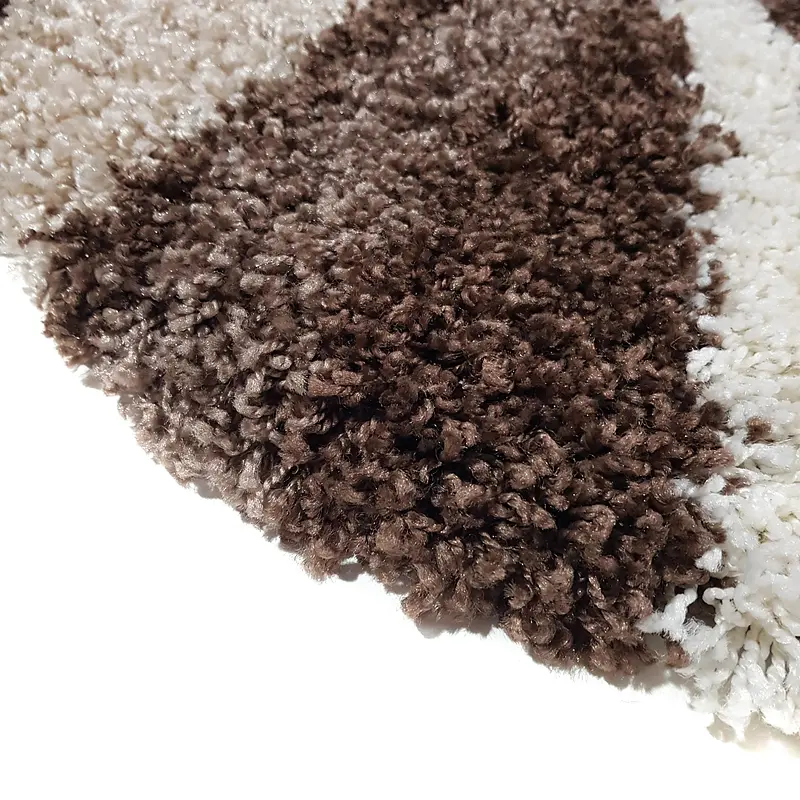 Пухнастий килим Plumis Lux DARK BROWN 7368A