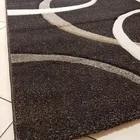 Килим з художньою стрижкою Tropica DARK BROWN D508A