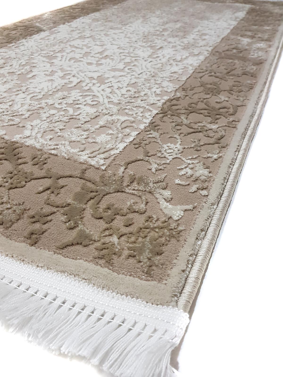 Килим з комбінованим ворсом и термоусадкой Glacia beige 03977A
