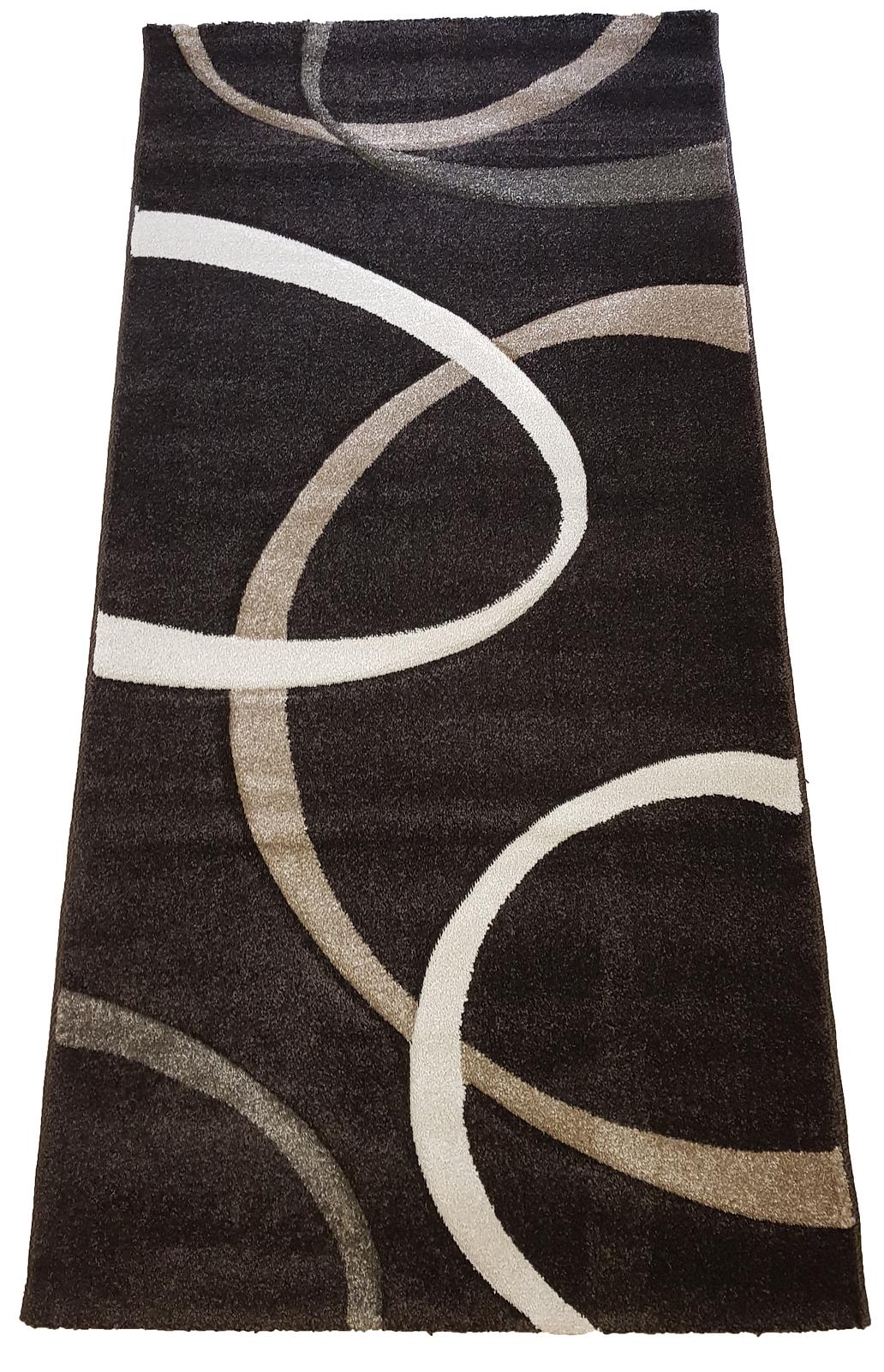 Килим з художньою стрижкою Tropica DARK BROWN D508A