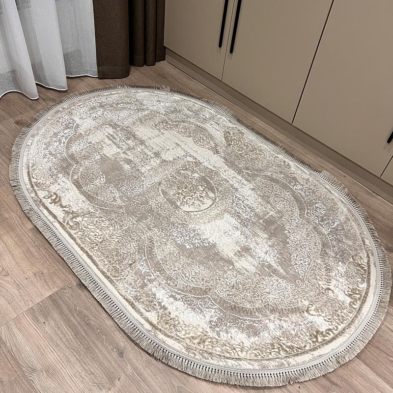 Килим з комбінованим ворсом и термоусадкой Glacia BEIGE 08352A