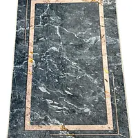 Універсальний килим на прогумованій основі Verda Stone сине сірий мармур Синій S104