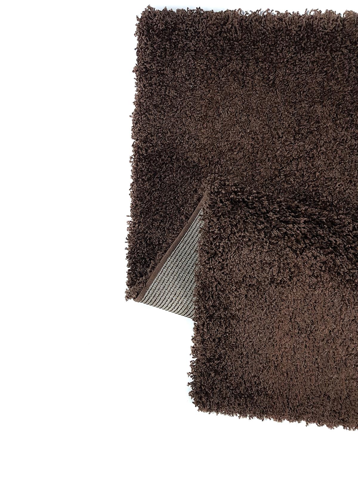 Пухнастий килим Plumis Lux DARK BROWN 6365A