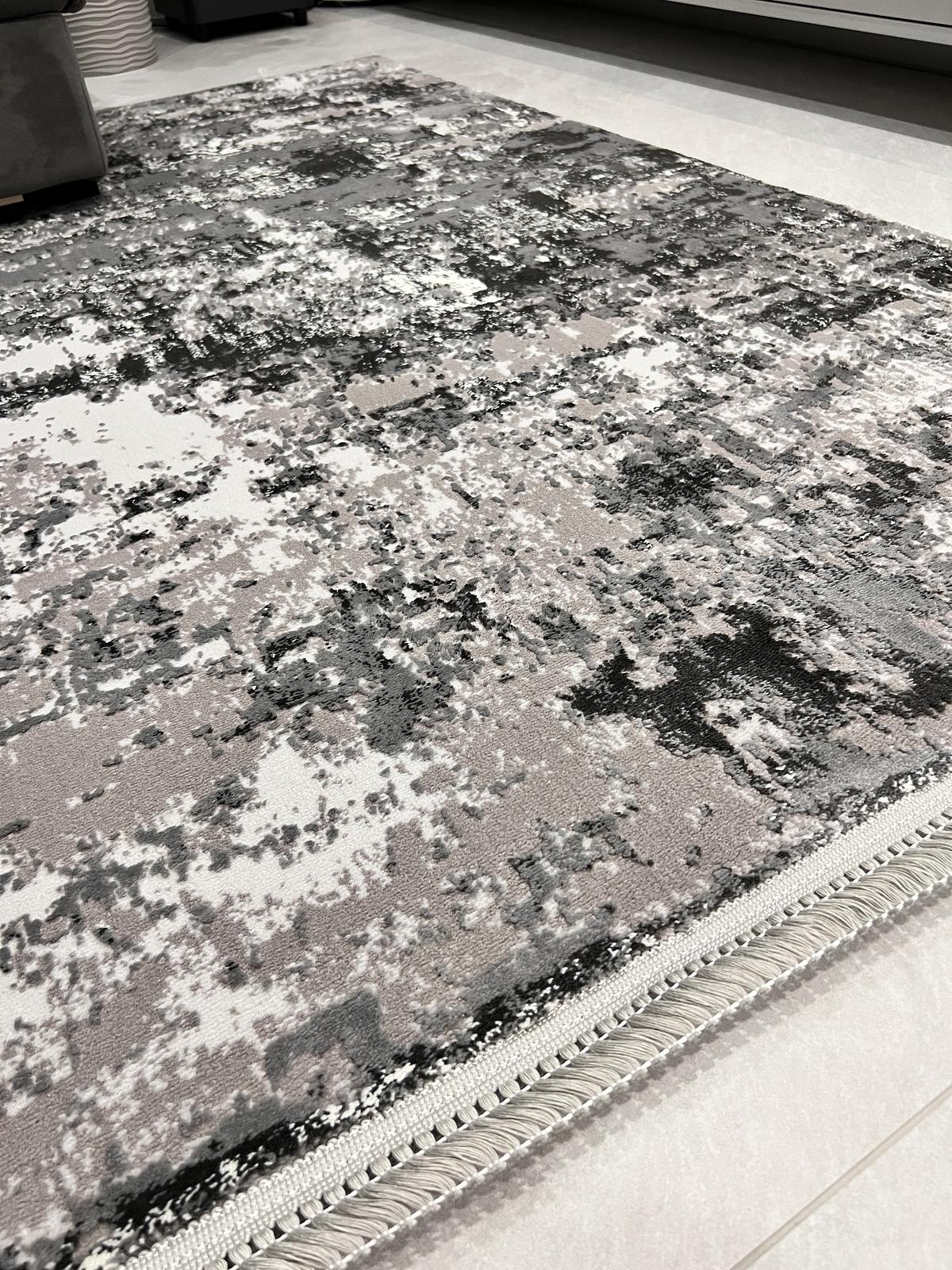Килим з комбінованим ворсом и термоусадкой Glacia Gray 03935A