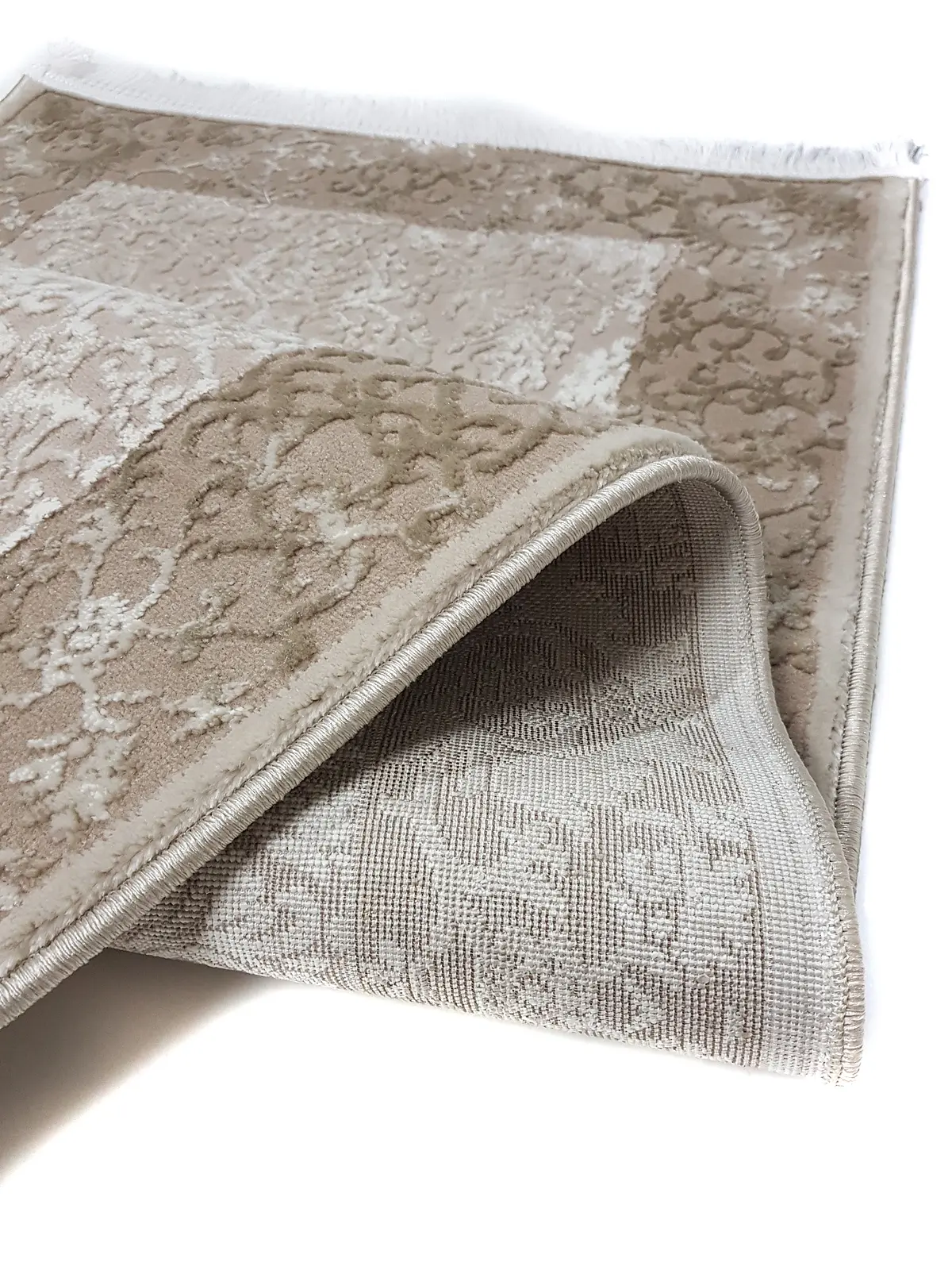 Килим з комбінованим ворсом и термоусадкой Glacia beige 03977A