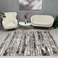 Килим з невисоким ворсом Vortex Бежевий з коричневим 2701B A.KAHVE / KREM