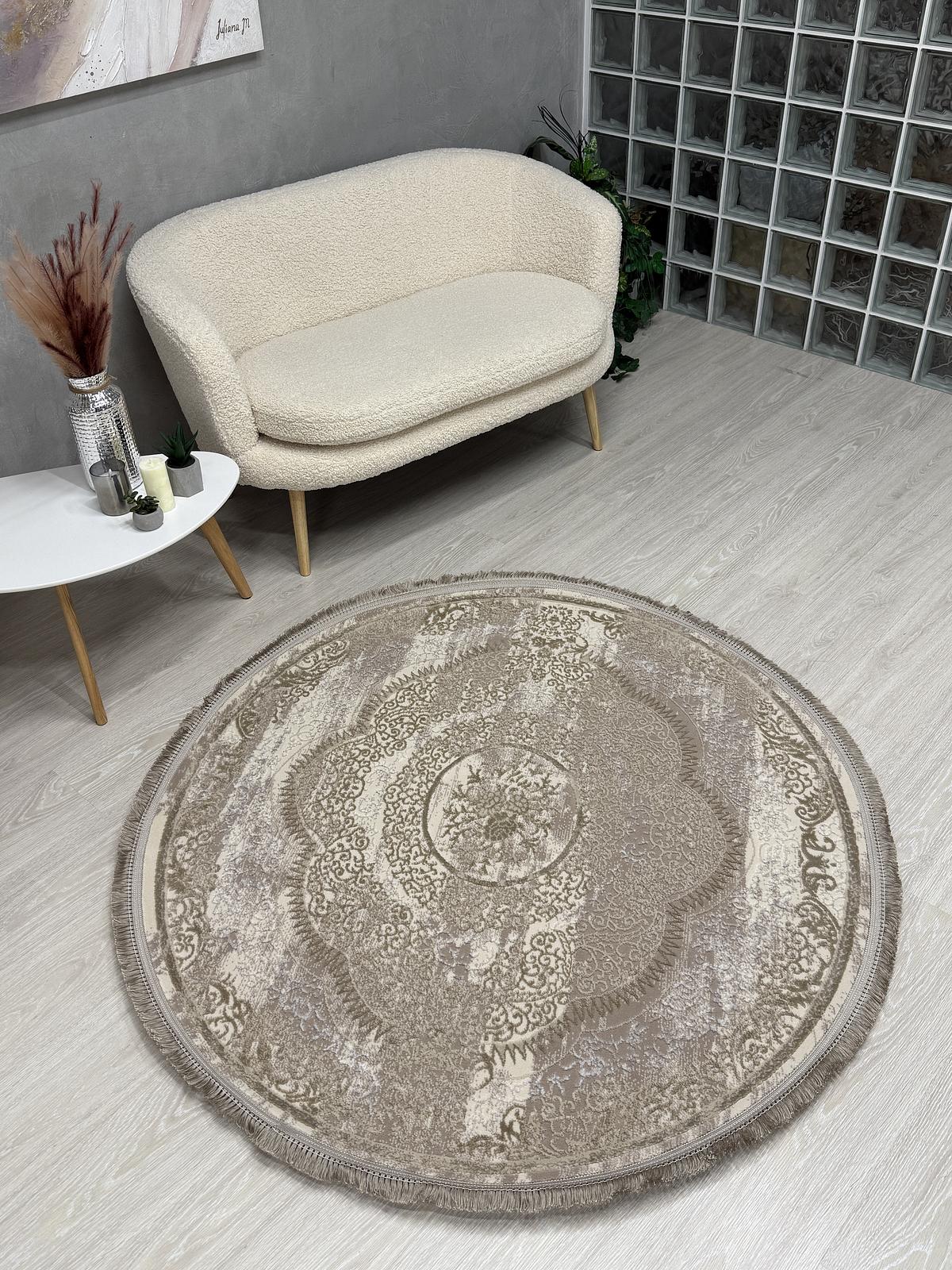 Килим з комбінованим ворсом и термоусадкой Glacia BEIGE 08352A
