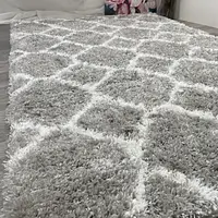 Пухнастий килим Quietis Gray P543A