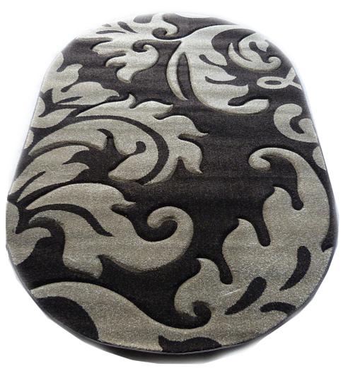 Килим з художньою стрижкою Tropica DARK BROWN C586A