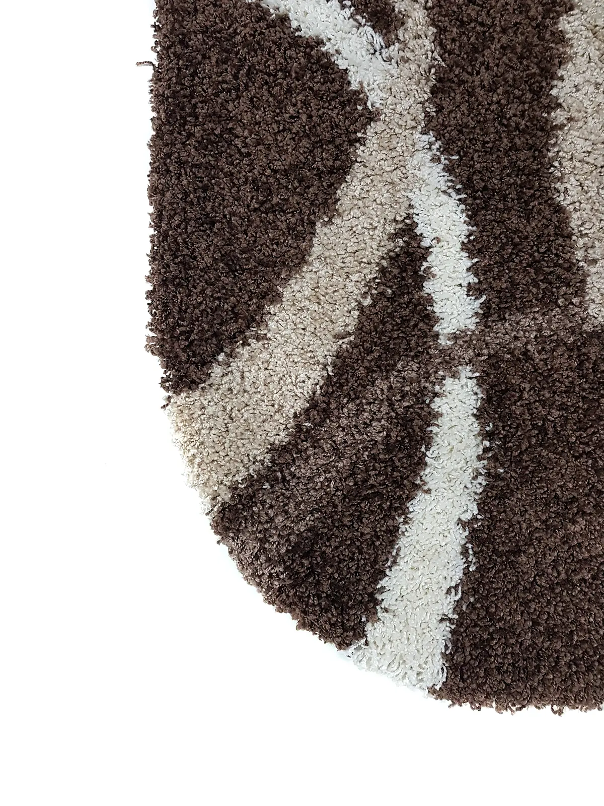 Пухнастий килим Plumis Lux DARK BROWN 7368A