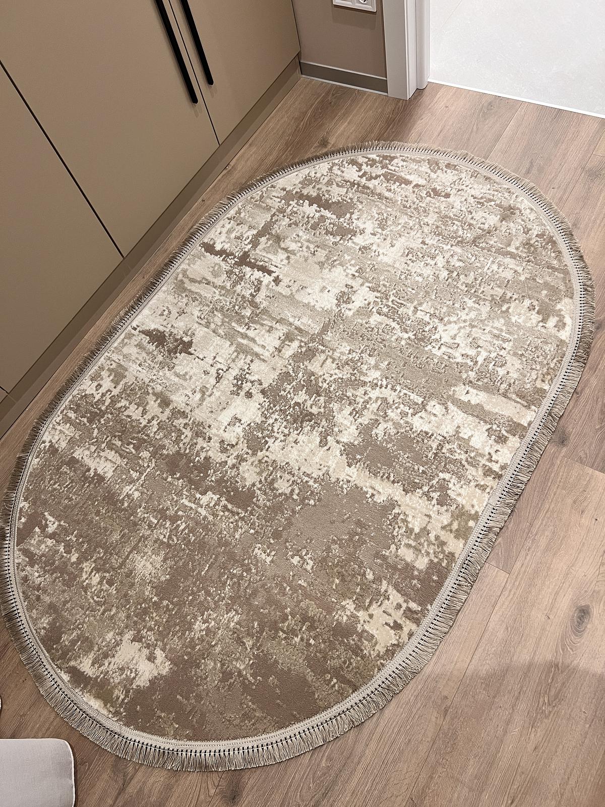 Килим з комбінованим ворсом и термоусадкой Glacia BEIGE 03935A