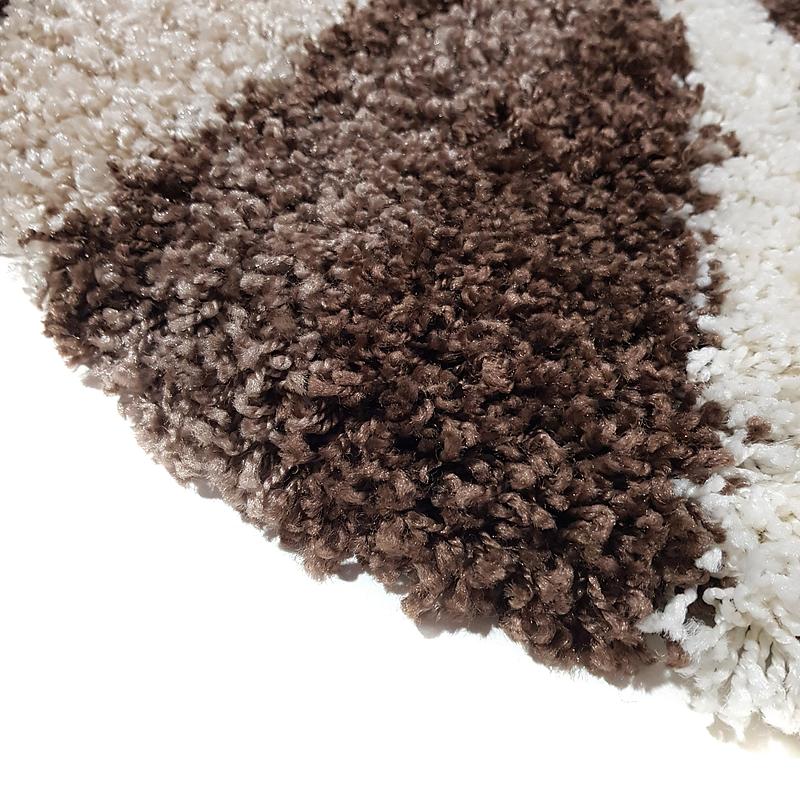 Пухнастий килим Plumis Lux DARK BROWN 7368A