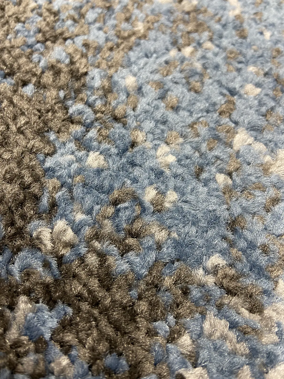 Килим фризе з невисоким ворсом Macio Gray/Blue 02619A