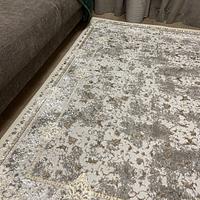 Килим з комбінованим ворсом и термоусадкой Optix бежевий з сірим beige C340D