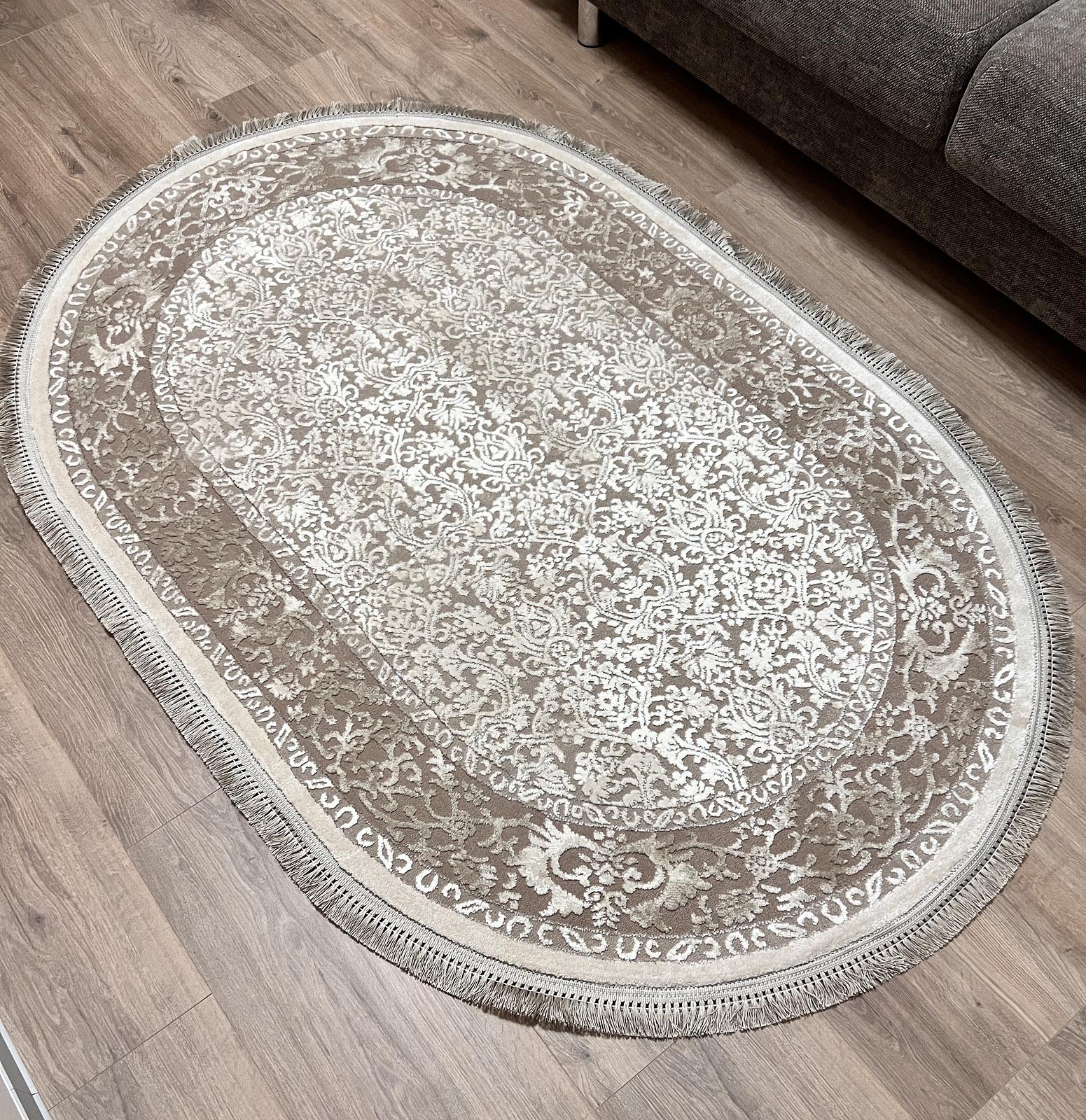 Килим з комбінованим ворсом и термоусадкой Glacia BEIGE 03977A