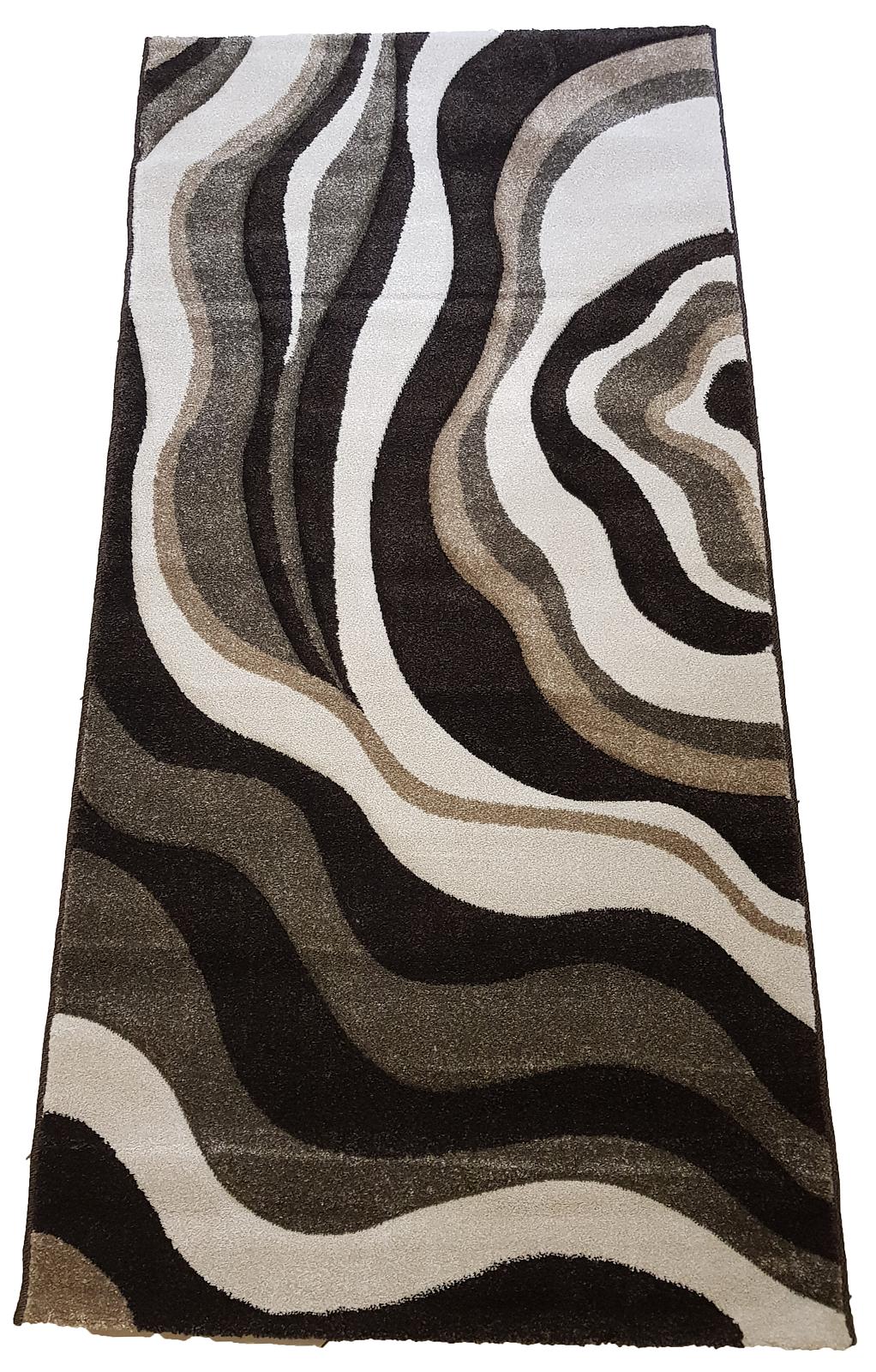 Килим з художньою стрижкою Tropica DARK BROWN 8562C