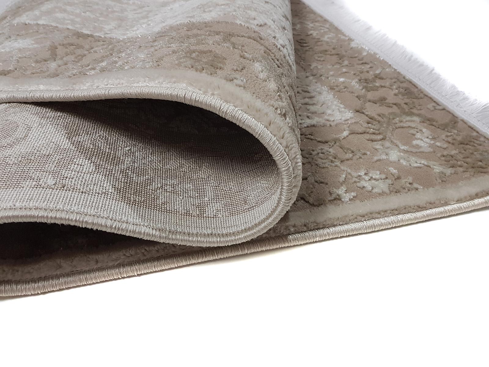 Килим з комбінованим ворсом и термоусадкой Glacia beige 03977A