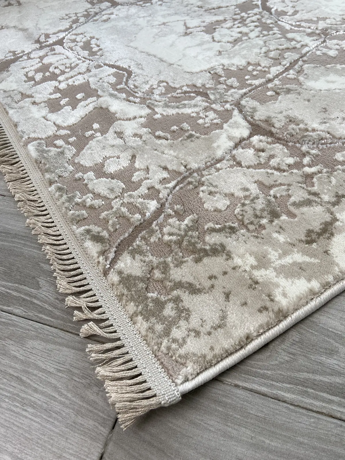 Килим з комбінованим ворсом и термоусадкой Glacia beige 08148A