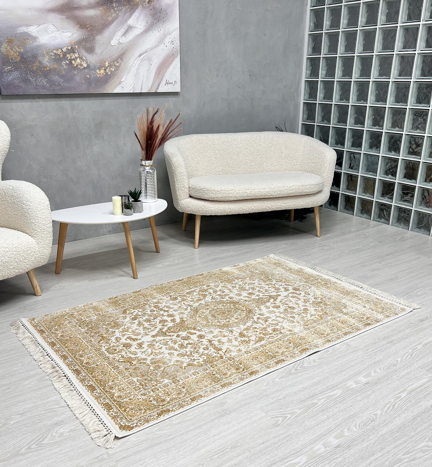 Килим з бамбукової нитки Heritex Imperia Золотий 1769