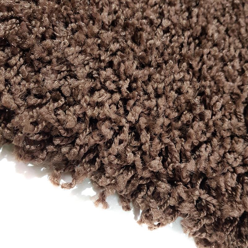 Пухнастий килим Plumis Lux DARK BROWN 7368A
