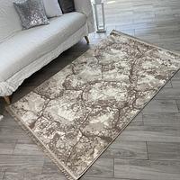 Килим з комбінованим ворсом и термоусадкой Glacia beige 08148A