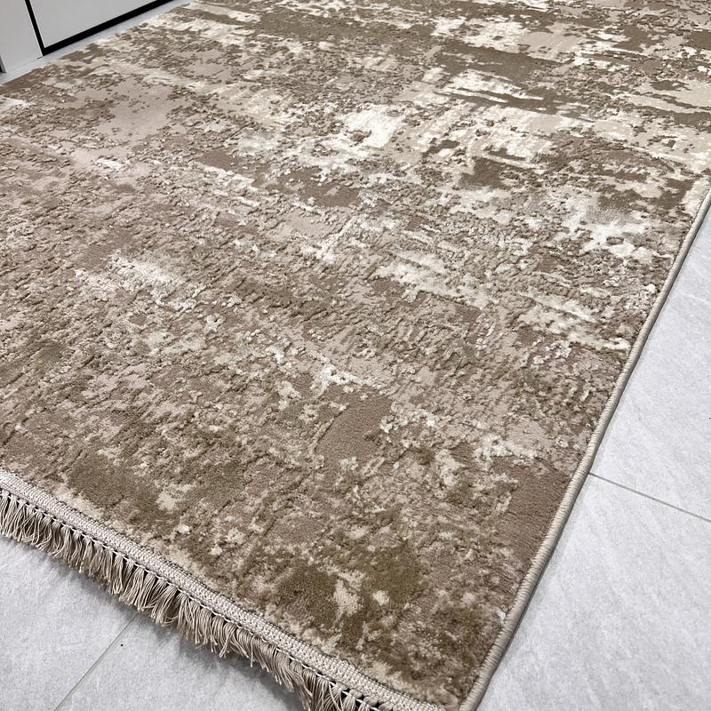 Килим з комбінованим ворсом и термоусадкой Glacia beige 03935A
