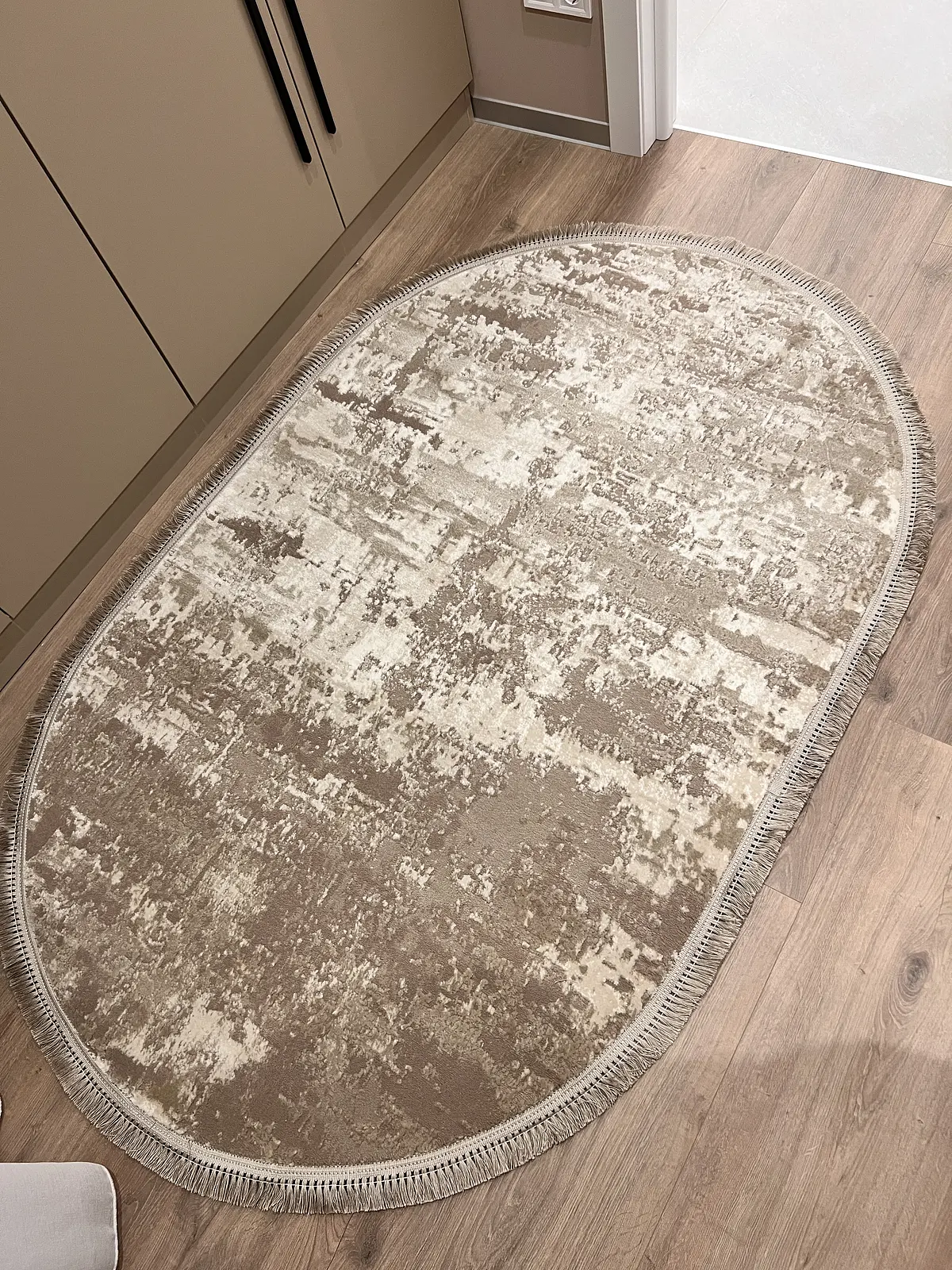 Килим з комбінованим ворсом и термоусадкой Glacia BEIGE 03935A