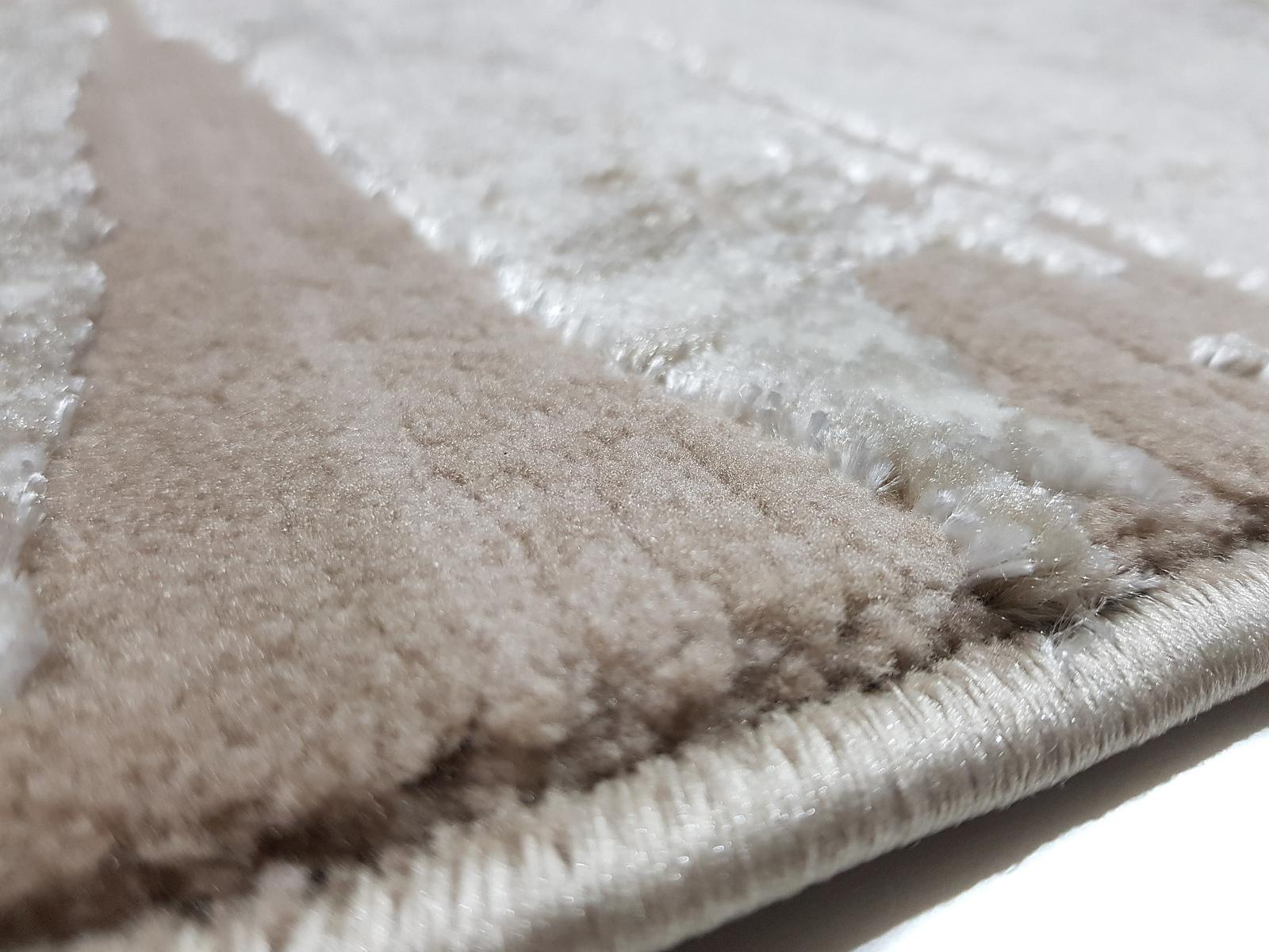 Килим з комбінованим ворсом и термоусадкой Glacia BEIGE 03935A