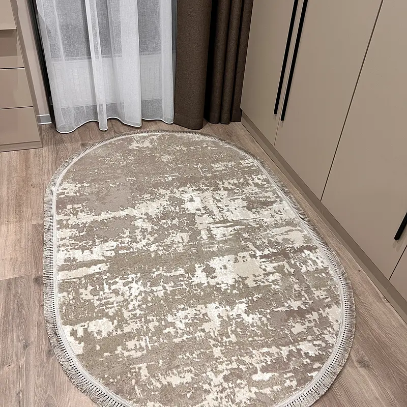 Килим з комбінованим ворсом и термоусадкой Glacia BEIGE 03935A
