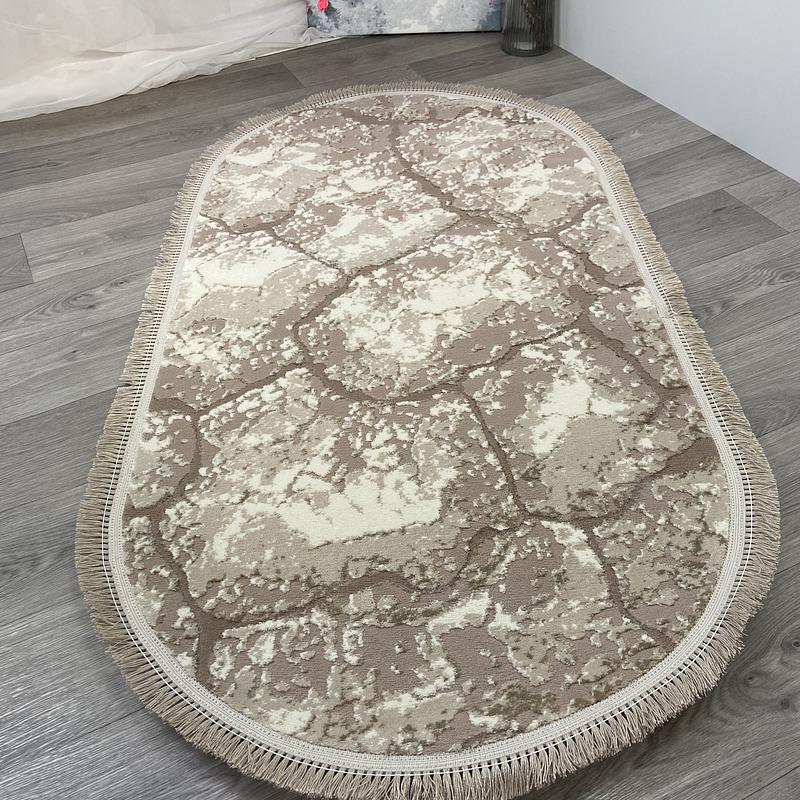 Килим з комбінованим ворсом и термоусадкой Glacia BEIGE 08148A