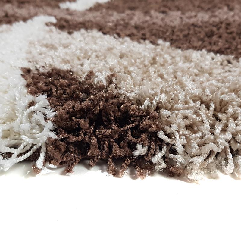 Пухнастий килим Plumis Lux DARK BROWN 7368A
