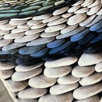 Універсальний килим на прогумованій основі Verda Stone Спираль из камней Білий E103