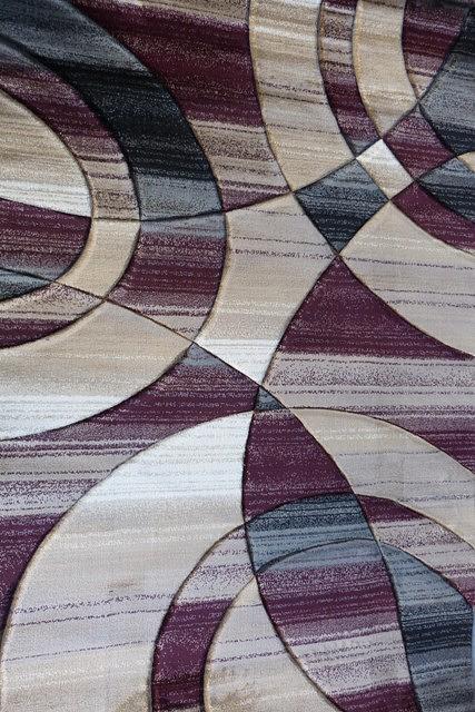 Килим з художньою стрижкою Curlex Pro BURGUNDY 4332B