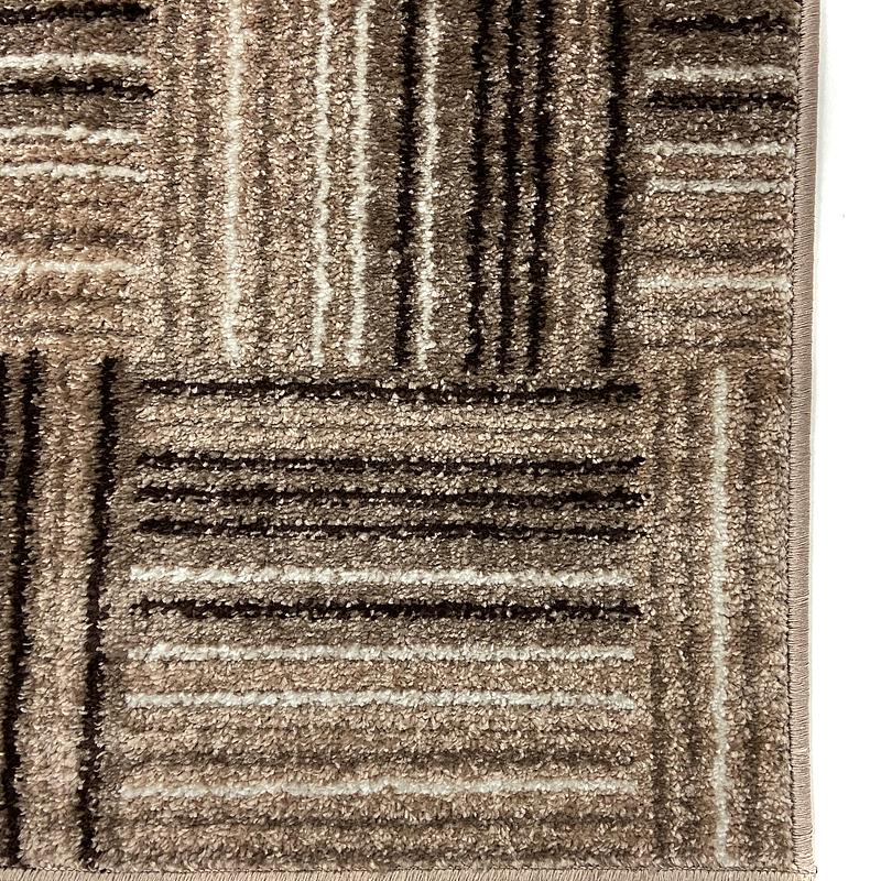 Килим фризе з невисоким ворсом в виде паркета Macio Beige 02596A