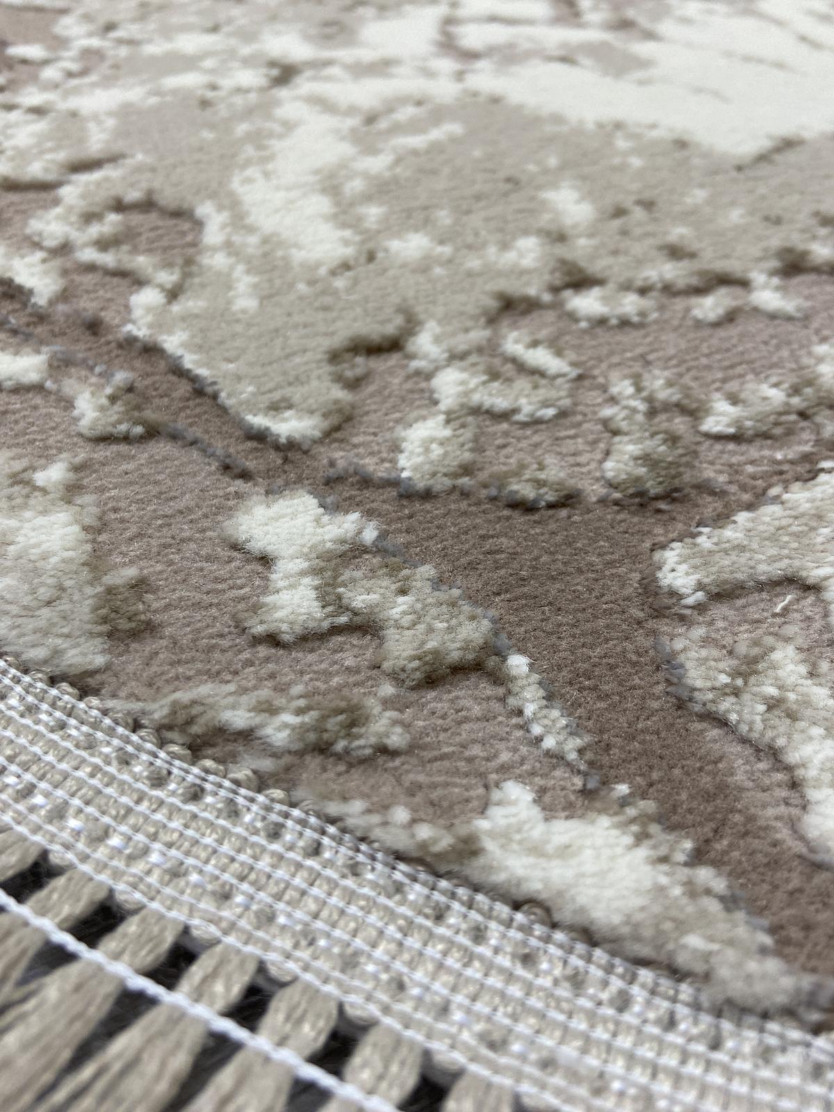 Килим з комбінованим ворсом и термоусадкой Glacia BEIGE 08148A