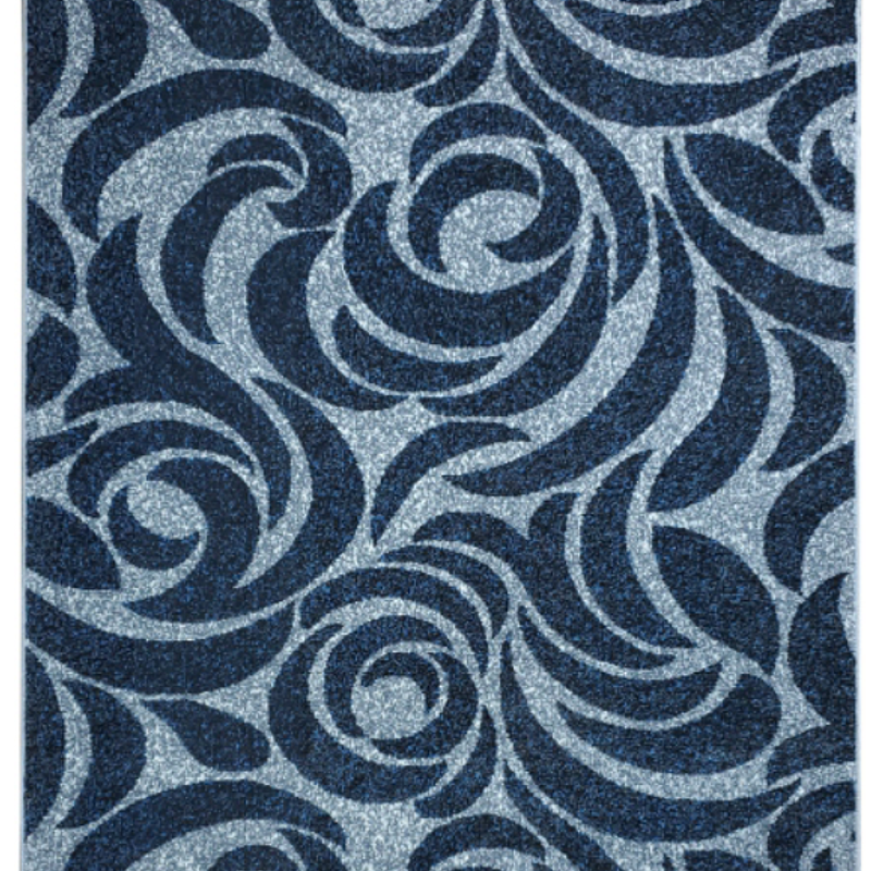 Килим фризе з невисоким ворсом Macio Gray/Blue 02575A